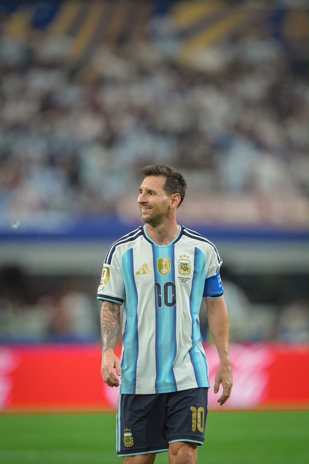 Messi in Argentina home kit
